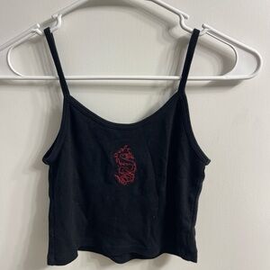 Brandy Melville Black Crop Tank